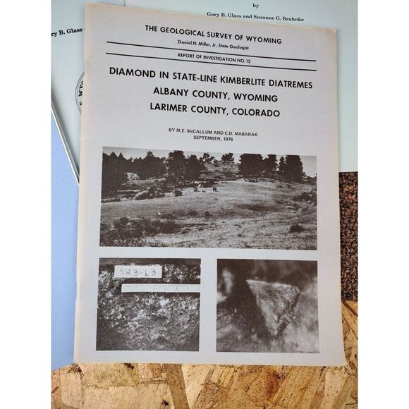 LOT OF GEOLOGY MINING WYOMING STATE WIDE SURVEY AND GEOLOGICAL REPORTS VINTAGE - Picture 5 of 8